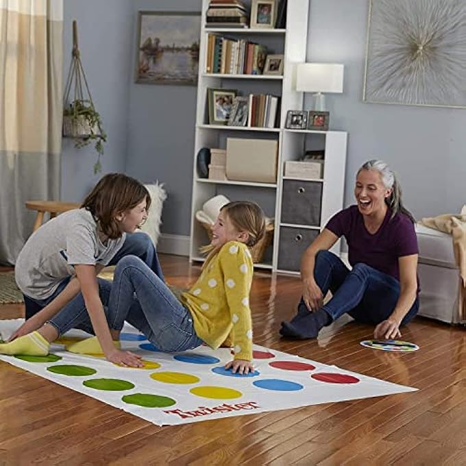 Twister GAME WITH BIGGER MAT & MORE COLORED SPOTS | CLASSIC PARTY GAME FOR KIDS AGES 6+ | INDOOR & OUTDOOR FUN | 2+ PLAYERS | - Image 5
